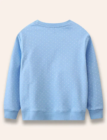 Backpack Bunny Applique Sweatshirt